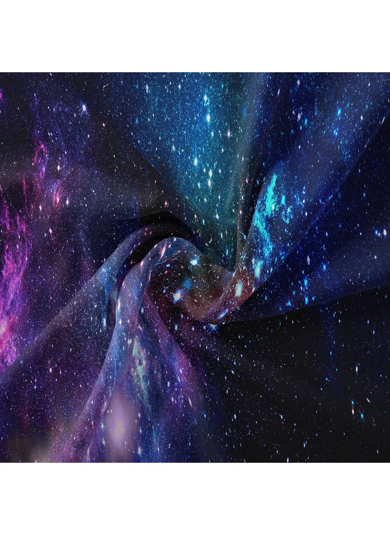 Tailor Shop Tailor Shop 5 Pieces Galaxy Comforter Set Twin Size Space Blue and Purple Starry Sky Night Pattern Bedding Set for Girls Boys Kids Twin Size(1 Comforter  1 Flat Sheet  1 Fitted Sheet  2 Pillowcases)  - Image 5