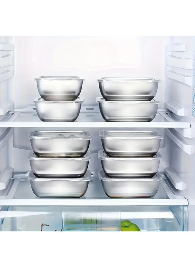 6pcs Stainless Steel Airtight Food Storage Containers Leakproof Freezer Safe Stackable - Image 5