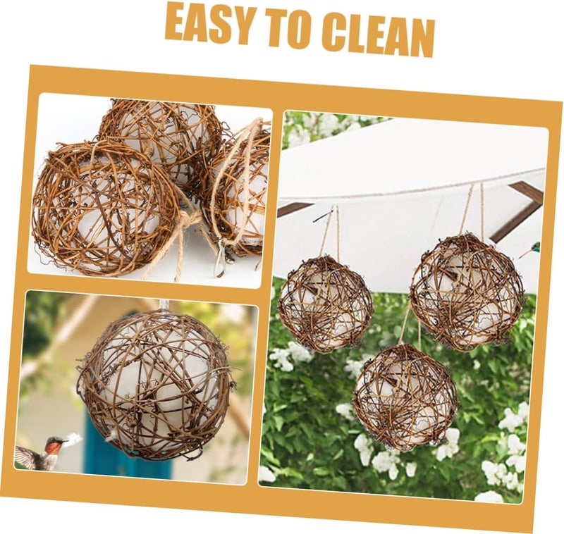 Kisangel 3pcs Hummingbird Nest Builder Outdoor Nesting Material Bird Nest Feeder for Garden Decor - Image 3