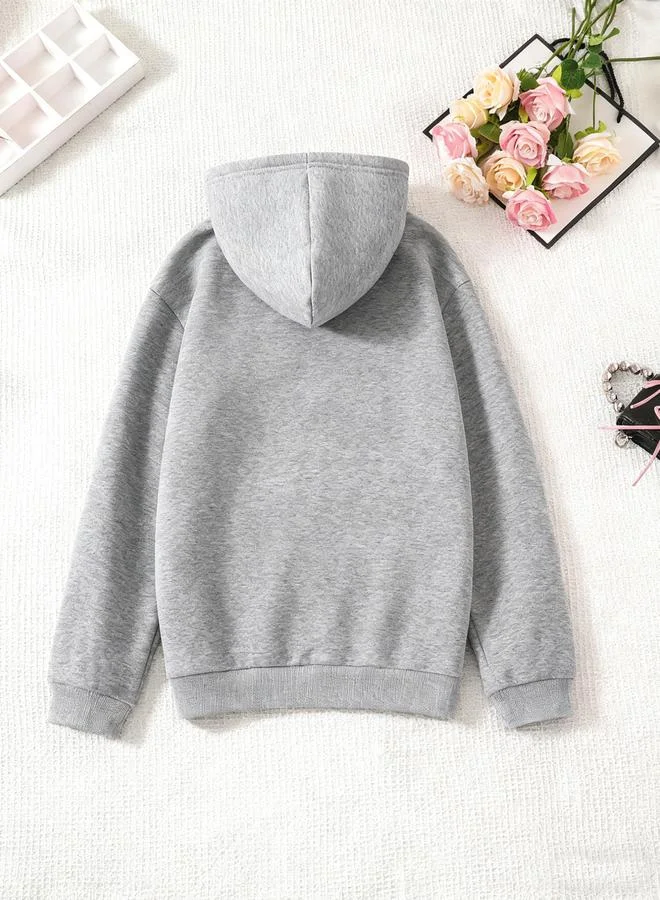 Take Two Take Two Graphic Printed Pocket Detail Hoodie