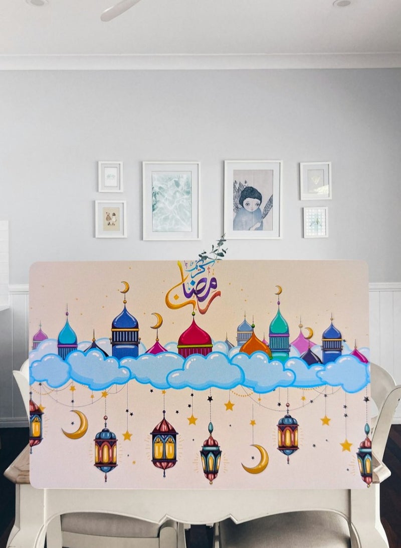Ramadan Design Waterproof Dining Table Cloth 100x100 cm - Image 2