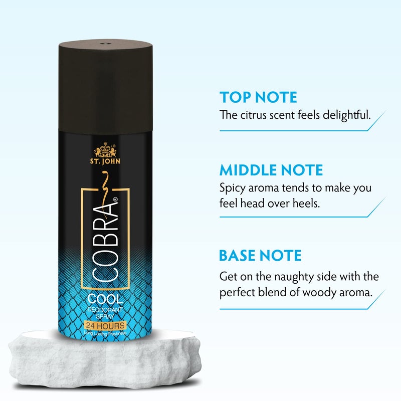 St. John STJOHN Cobra Deo SPORTS COOL 150 ml Cobra Perfume 3 Items in the set  - Image 2