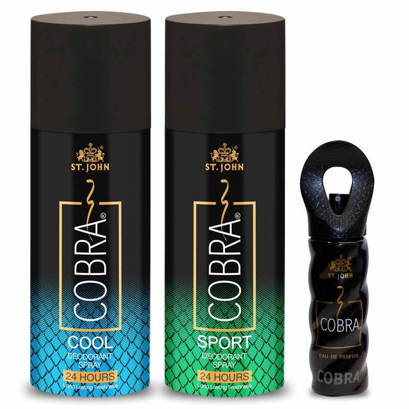 St. John STJOHN Cobra Deo SPORTS COOL 150 ml Cobra Perfume 3 Items in the set  - Image 1