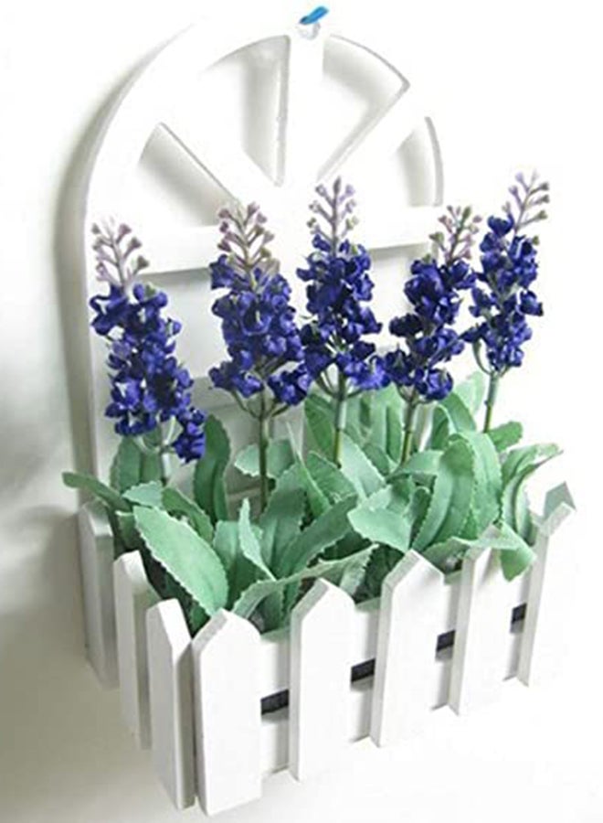 HOME TASTE Hometaste Wood Flower Box Planter Wall Mount Flower Holder Rustic Country Dry Flower Arrangement Vase Decorative Plant Bonsai Flower Container (Style_2) 