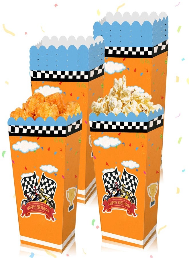 Roaring Good Time 12 PCS Dirt Bike Birthday Party Decorations Dirty Bike Motocross Popcorn Boxes Motocross Theme Party Supplies for Dirt Bike Birthday Decorations Wild Motorbike Dirty Bike Birthday Party Supplies Favors - Image 1