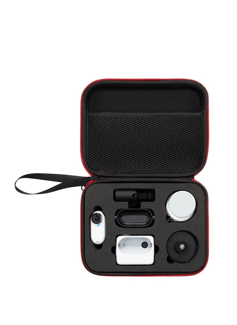 Generic For Insta360 Go3 Camera Case Hard Shell Shockproof Storage Bag Travel Carrying Case for Insta360 Go3 Camera Accesories (Black red)  - Image 4