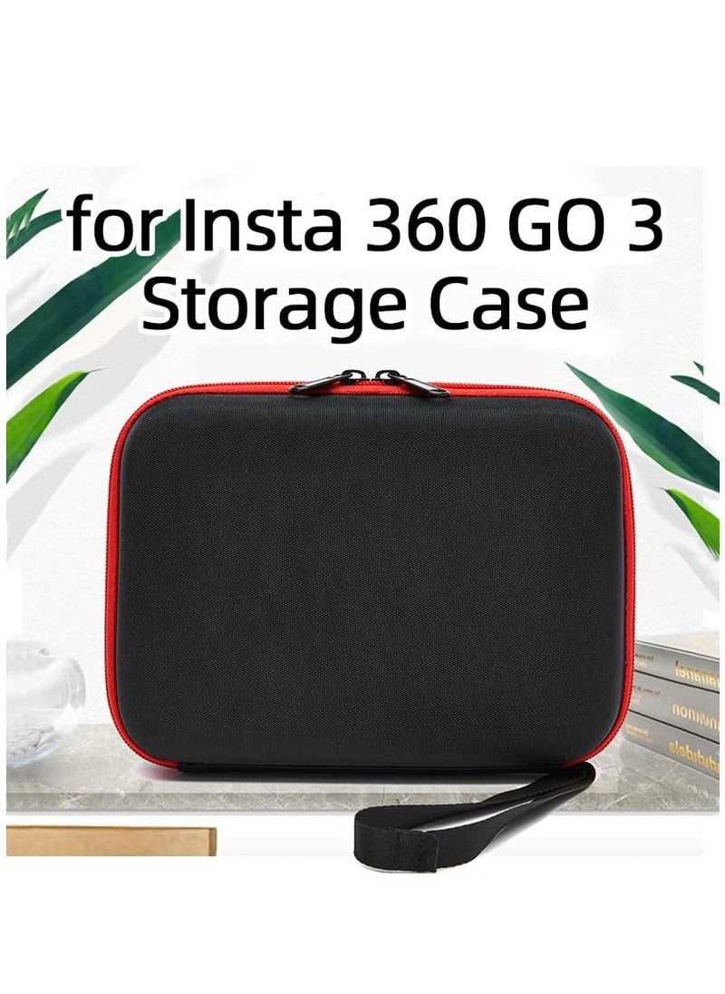 Generic For Insta360 Go3 Camera Case Hard Shell Shockproof Storage Bag Travel Carrying Case for Insta360 Go3 Camera Accesories (Black red)  - Image 5