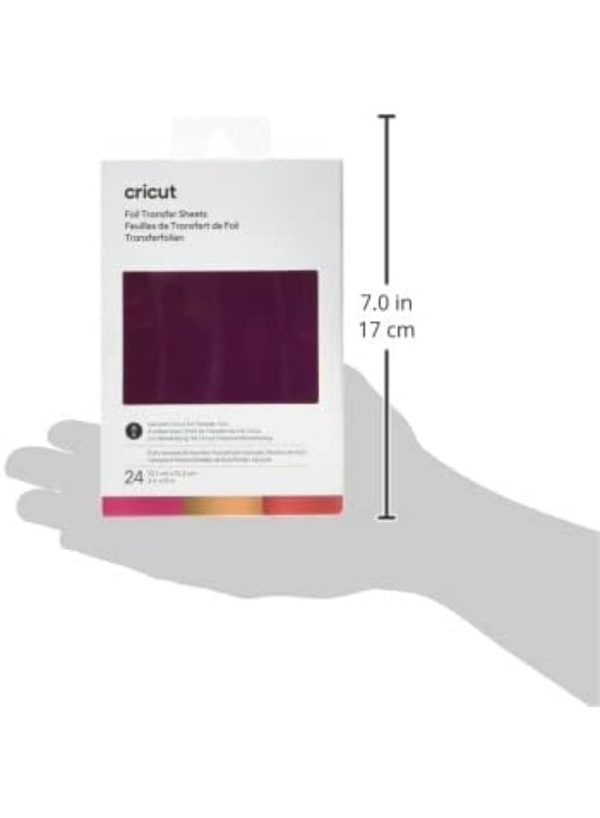 Cricut مجموعة أوراق نقل الفويل روبي 10x15 سم 24 عبوة - Image 4