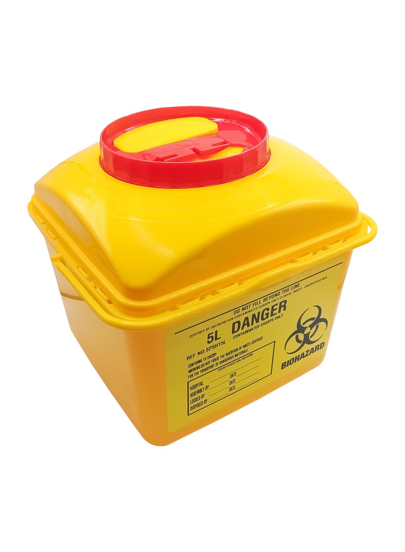 كينغ ماريوت حاوية التخلص 5 لتر | الحل الآمن للأدوات الحادة المنزلية | إدارة آمنة ومريحة للنفايات - Image 2