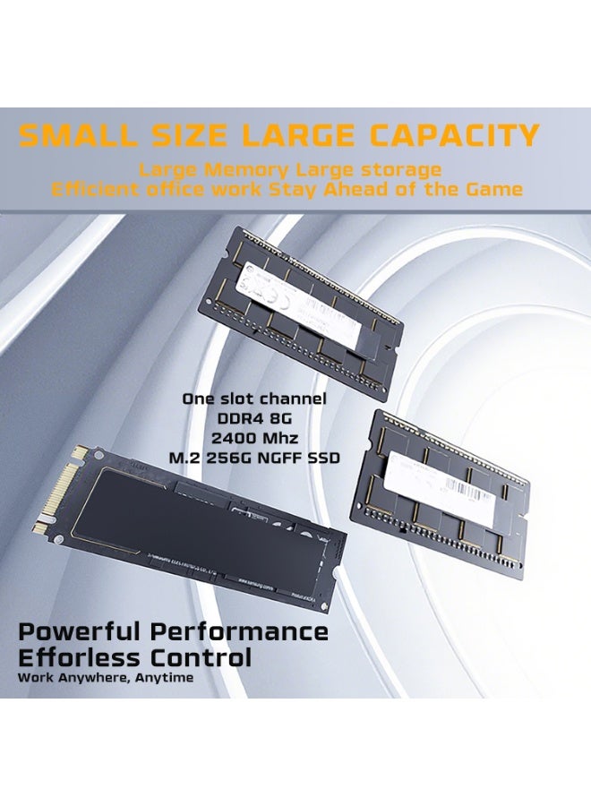 تويستيد مايندز كمبيوتر Twisted Minds TM-MPN95-256 Mini PC بمعالج Intel N95، وذاكرة RAM بسعة 8 جيجابايت DDR4 بسرعة 2400 ميجاهرتز، وقرص SSD بسعة 256 جيجابايت من نوع M.2 NGFF، وبطاقة رسومات Intel UHD، ونظام Windows 11 Pro، باللون الرمادي | TM-MPN95-256 - Image 4