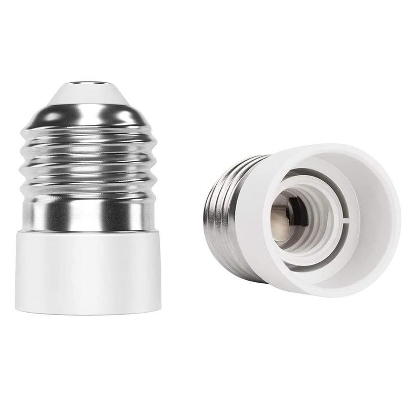 Generic E27 to E14 Bulb Socket Adapter Converter - LED Light Source - White Plastic - Indoor Use - Ceiling Mount - Minimalist Style - Image 1
