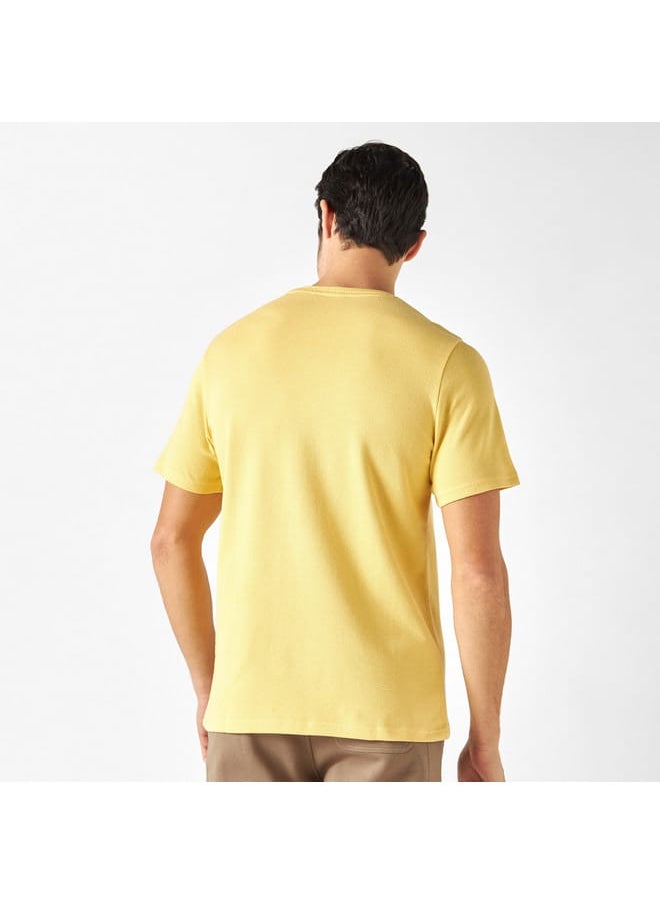 Iconic Popcorn Textured T-shirt with Crew Neck and Short Sleeves  - Image 3