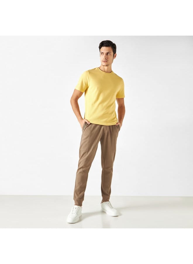 Iconic Popcorn Textured T-shirt with Crew Neck and Short Sleeves  - Image 2