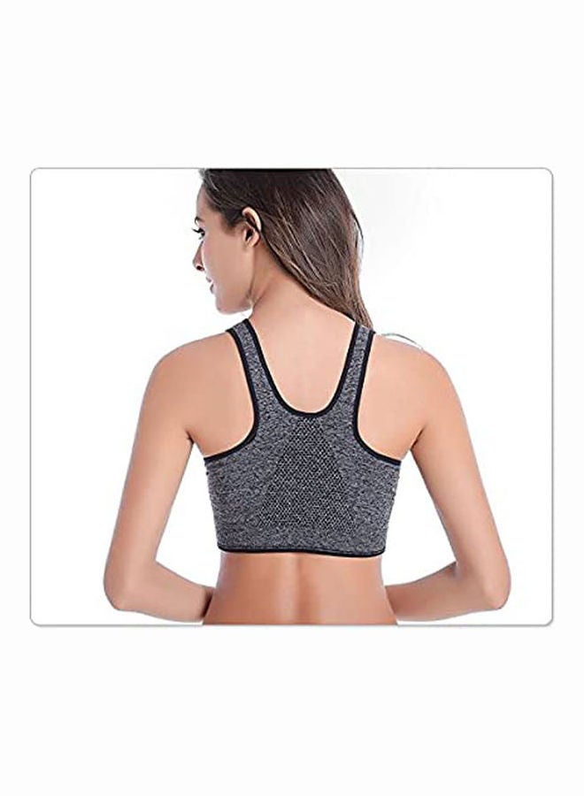 Captaintech Stylish Sports Bra Grey - Image 2