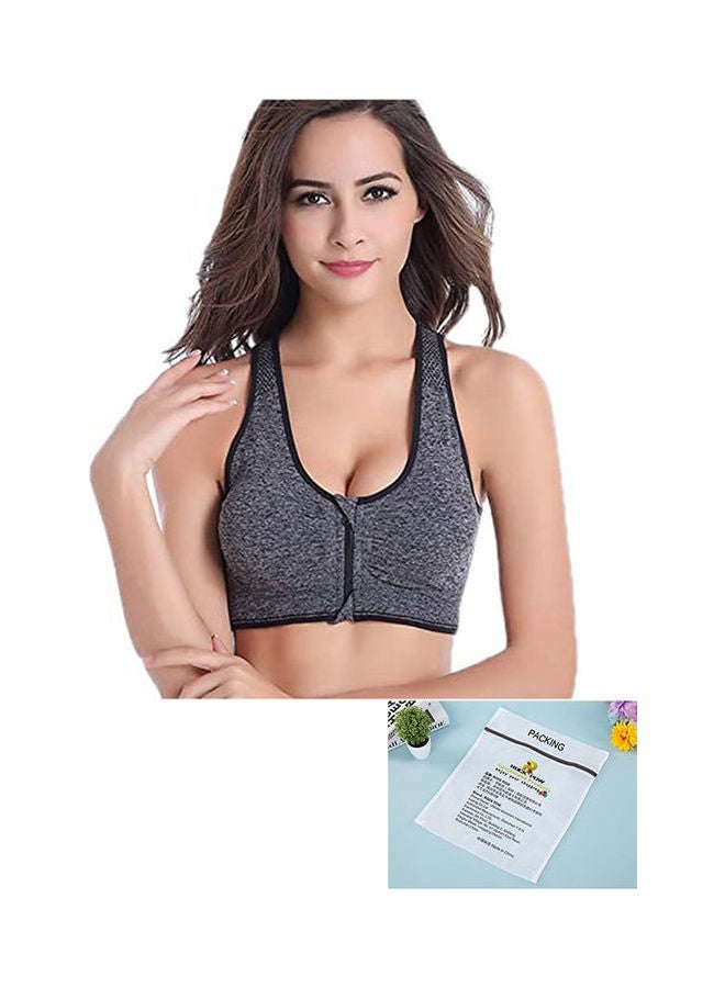 Captaintech Stylish Sports Bra Grey - Image 1