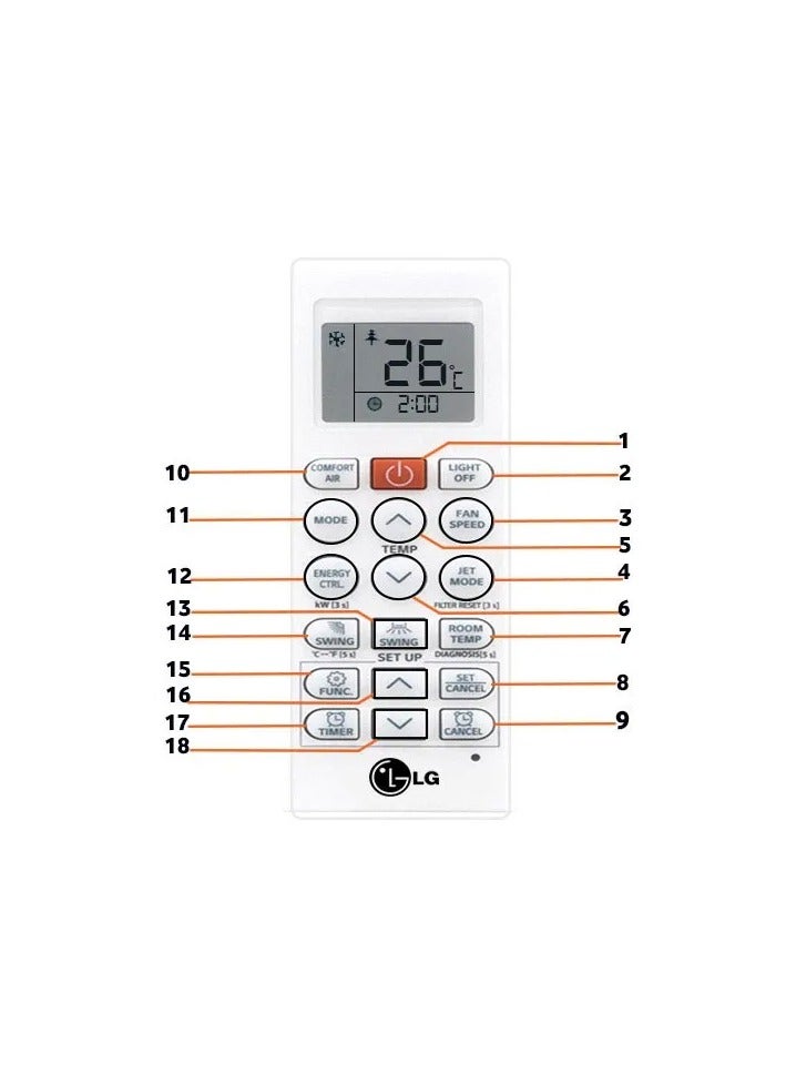 Remote control for LG air conditioner - Image 2