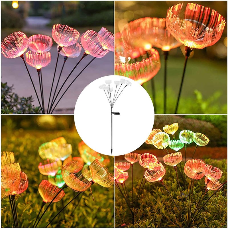 klarako Solar Garden Lights, Upgraded Bright Solar Lights for Outside Decorations, 7 Color Changing Waterproof Solar Outdoor Lights for Yard Patio Outdoor Garden Decor - Image 5