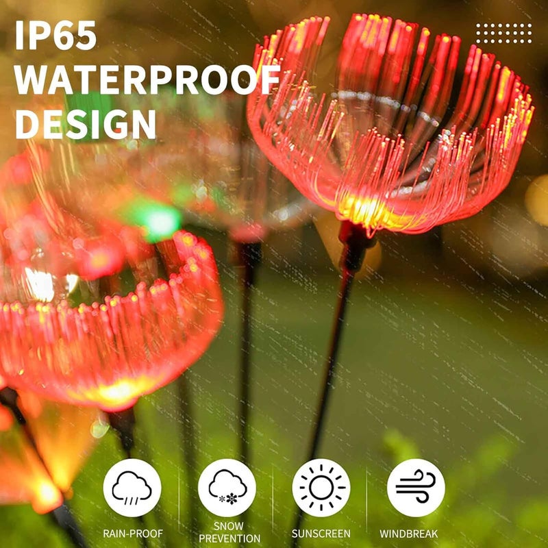 klarako Solar Garden Lights, Upgraded Bright Solar Lights for Outside Decorations, 7 Color Changing Waterproof Solar Outdoor Lights for Yard Patio Outdoor Garden Decor - Image 2