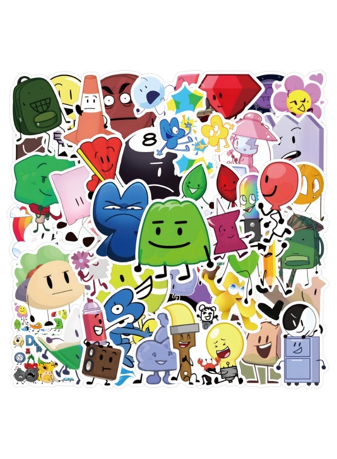 NIBEMINENT 55 Pcs Battle For Dream Island Deco Kit Waterproof Stickers, High Definition Printing Bright Colors, Suitable for Laptop Skateboard Luggage Water Bottle Guitar DIY - Image 2