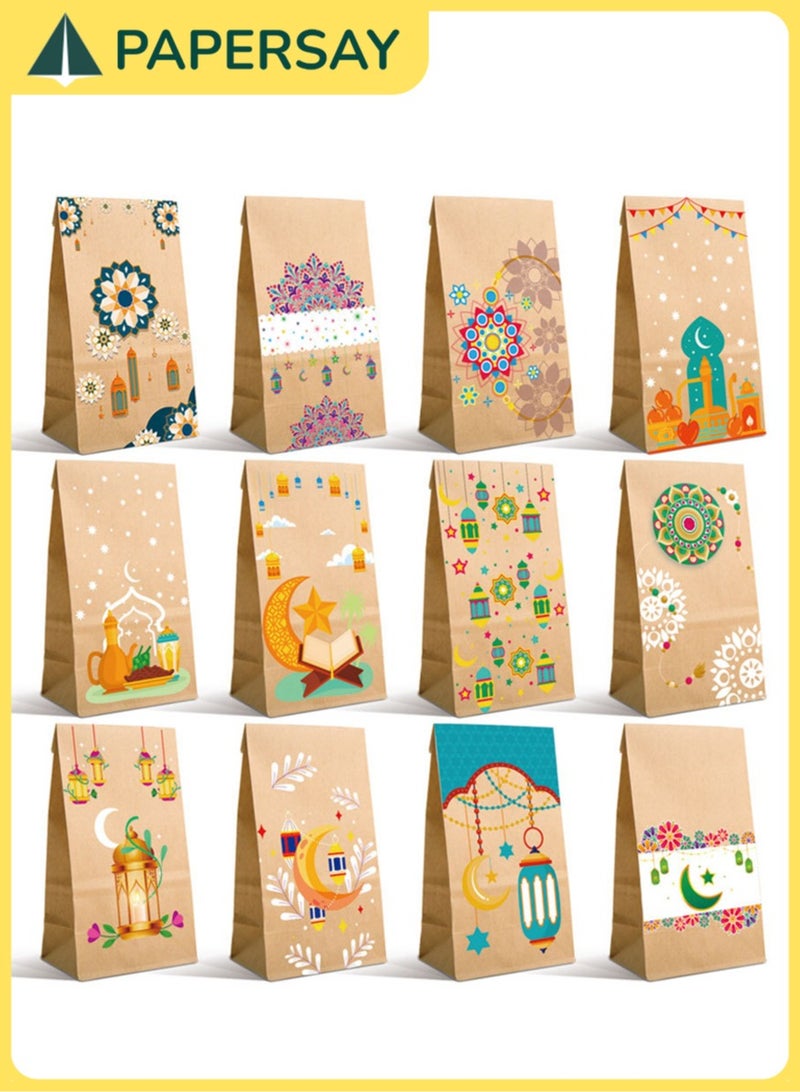  طائرة ورقية 12 قطع من الأكياس الورقية مع 12 شريط لاصق دائري، مناسب للأكياس الحلويات، أكياس الهدايا، أو أكياس الحفلات المناسبات - Image 3