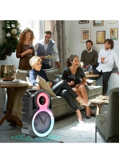 iSONIC 8 Inch Wireless Bass Portable Party Speaker With LED Lights  - Image 5