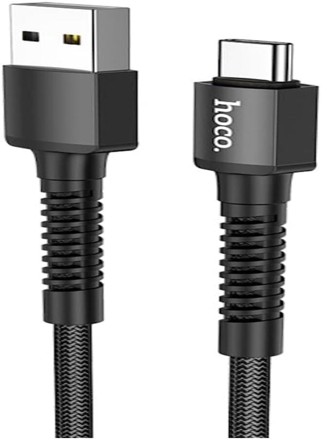 Hoco Hoco X71 - Especial Charging And Data Transmittion Cable (3A - 1M), USB-A To USB-C Plug, Compatible With Samsung Huawei Xiaomi Oppo - Black 