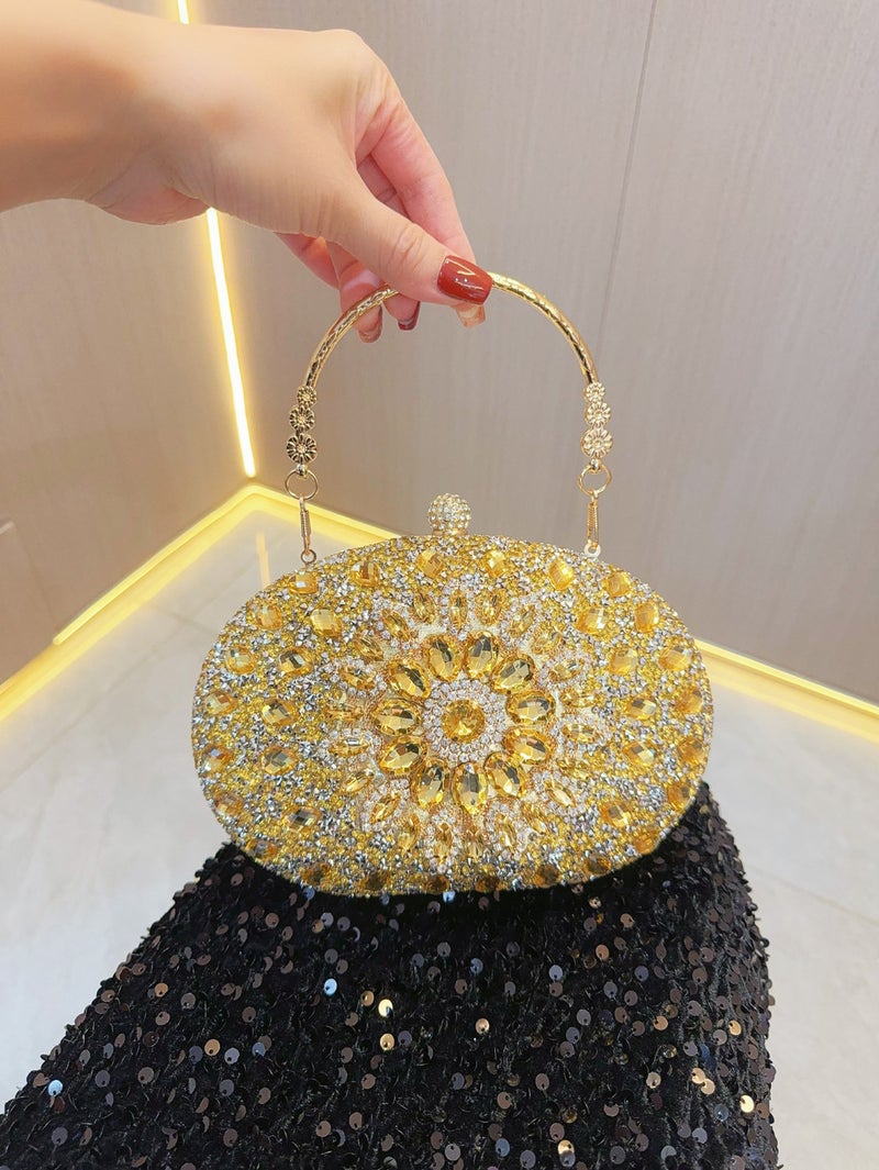 New Banquet Bag Handbag Diamond-Encrusted Small Bag Women'S Fashion Celebrity Clutch Crossbody Evening Bag - Image 4