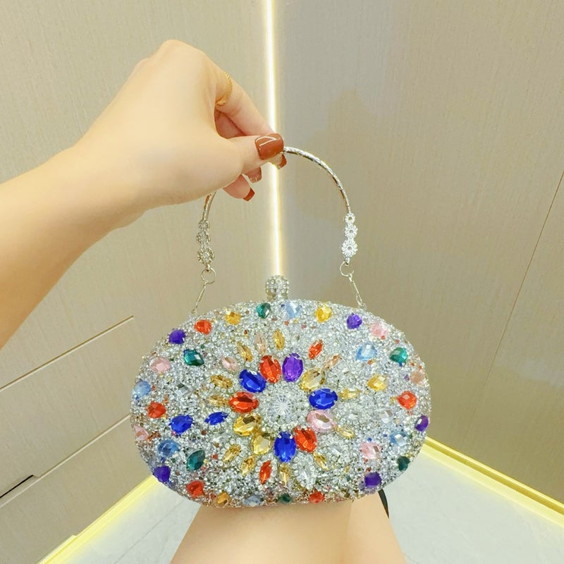 New Banquet Bag Handbag Diamond-Encrusted Small Bag Women'S Fashion Celebrity Clutch Crossbody Evening Bag - Image 1