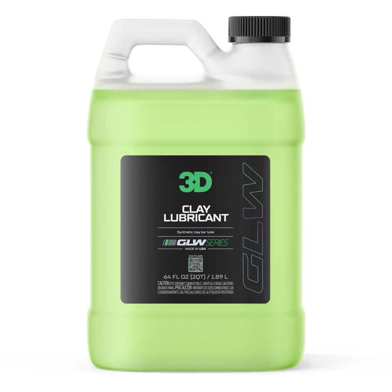 3D Clay Lubricant GLW Series | DIY Car Detailing | Hyper Slick Lubrication for Clay Bars | Eliminates Contaminants from Paint | Ultra Surface Protection | Decontamination Formula | Easy to Use | 64oz - Image 1