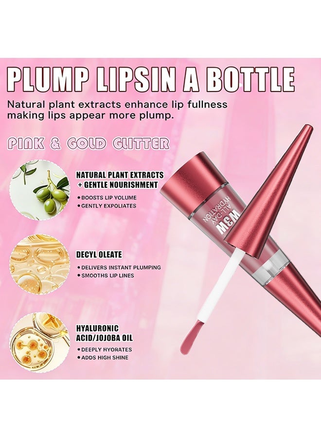 W3W All-Day Hydration Lip Gloss by W3W: Nourishing Lip Tint with a Smooth, Glossy Texture for a Fuller Lip Look#01 - Image 4