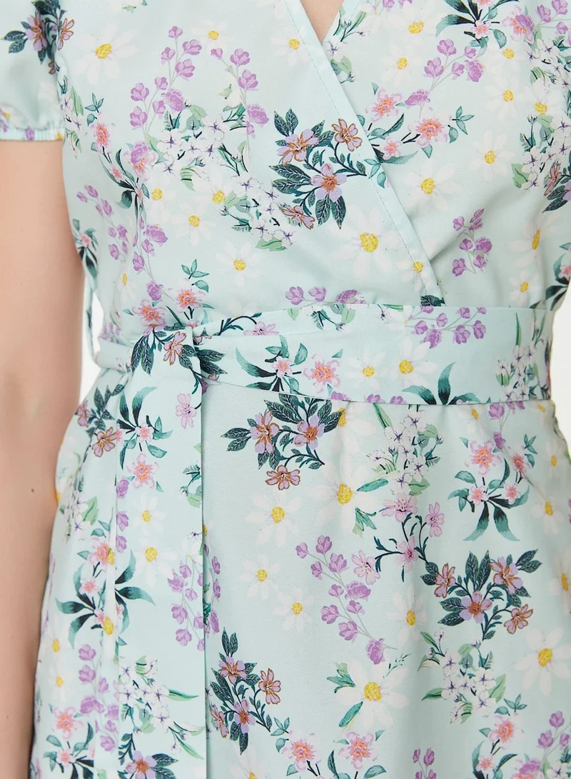 trendyol Printed Tie Detail Dress