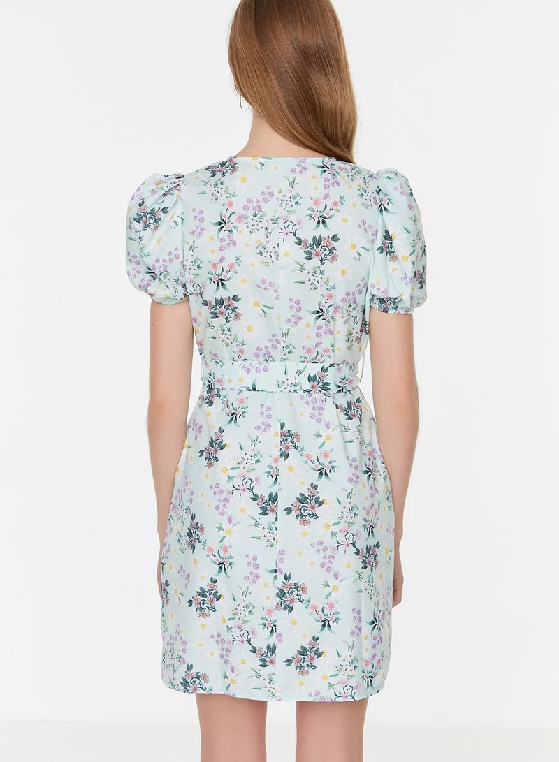 trendyol Printed Tie Detail Dress