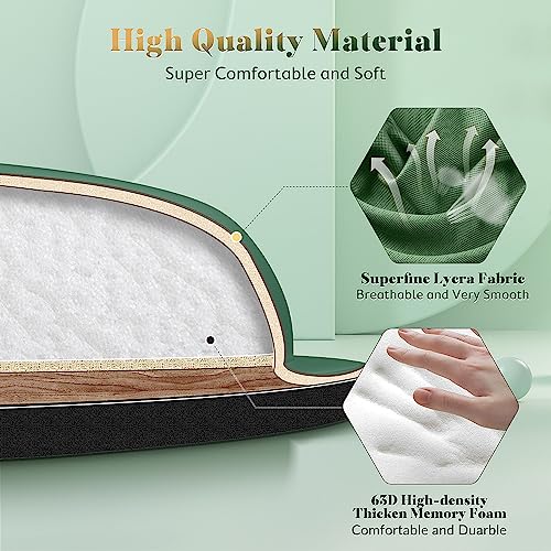 Gimars Upgrade Enlarge Silky and Superfine Fabric Gel Memory Foam Keyboard Wrist Rest Set, Ergonomic Keyboard Mouse Wrist Support for Typing Pain Relief, Comfort for Office, Gaming, Computer - Image 4