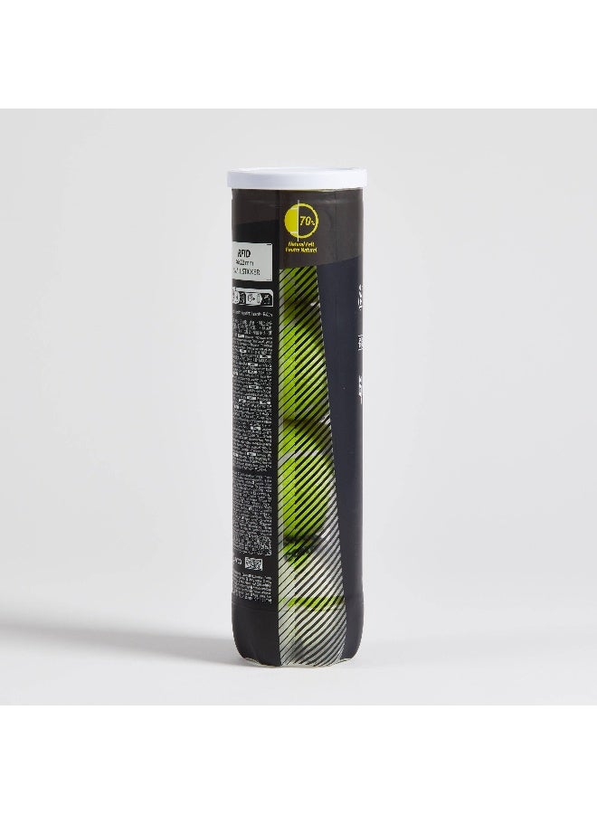 ARTENGO ARTENGO by DECATHLON, Tennis Ball Control Pro 4-Pack - Yellow - Image 2