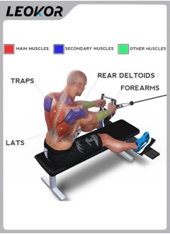 LEOKOR Strength Training Rigs,Triceps Pull Down Attachment,Cable Machine Accessories for Home Gym,LAT Pull Down Attachment Weight Fitness  - Image 3