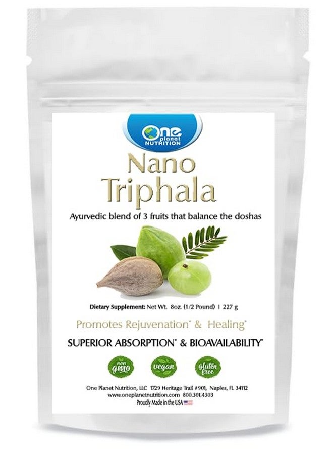 One Planet Nutrition Nano Triphala Powder 8 oz (227 Servings), Extracts of 3 Fruits, Nano for Enhanced Absorption, Supports Digestive System & Gut Health, Non-GMO, Vegan, Gluten Free - Image 1