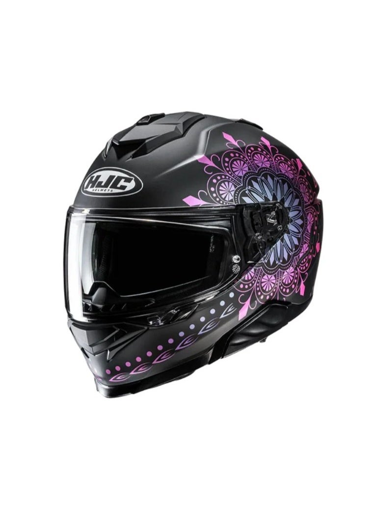 HJC i71 Niel Full Face Motorcycle Helmet BK/PNK - Image 1