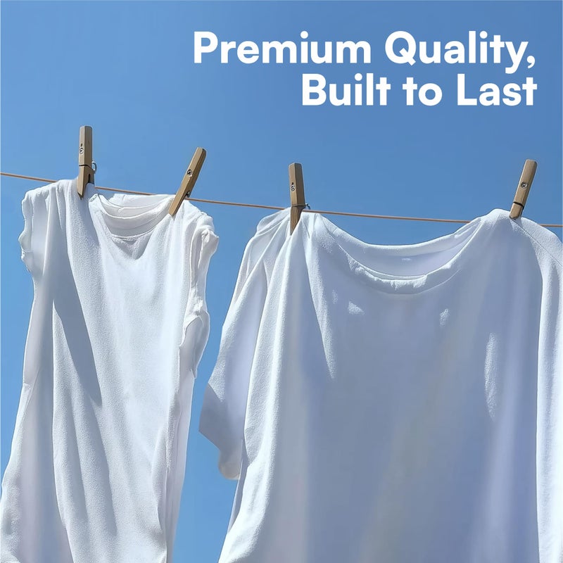 H&S حبل غسيل H&S Alliance - حبل معدني مغلف بالبلاستيك لغسيل الملابس في الهواء الطلق - حبل تجفيف الملابس - سلك غسيل خارجي ثقيل - 164 قدم (50 متر) من الفولاذ - Image 3