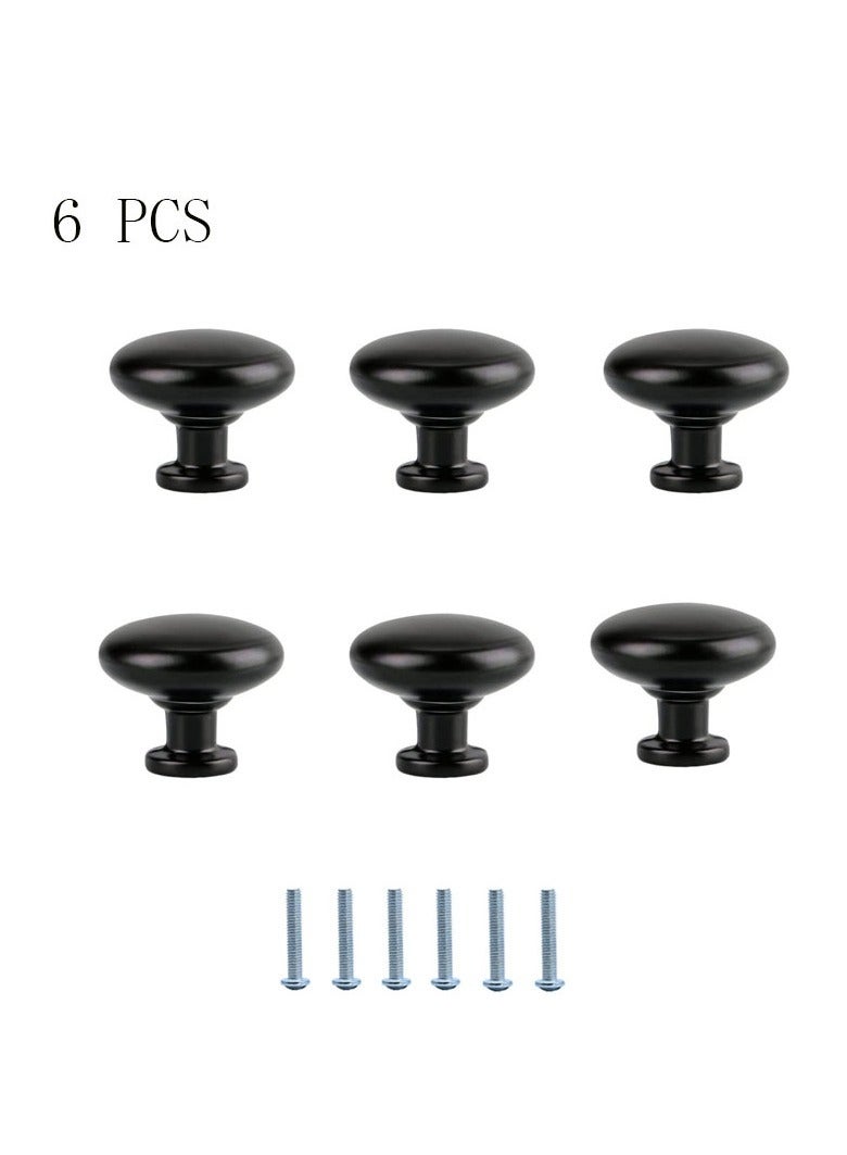 6-Pack Of Black Drawer Handles, Round Cabinet Handles, Add Modernity And Unique Charm To Your Cabinets, Meeting Your Various Furniture Needs! - Image 1