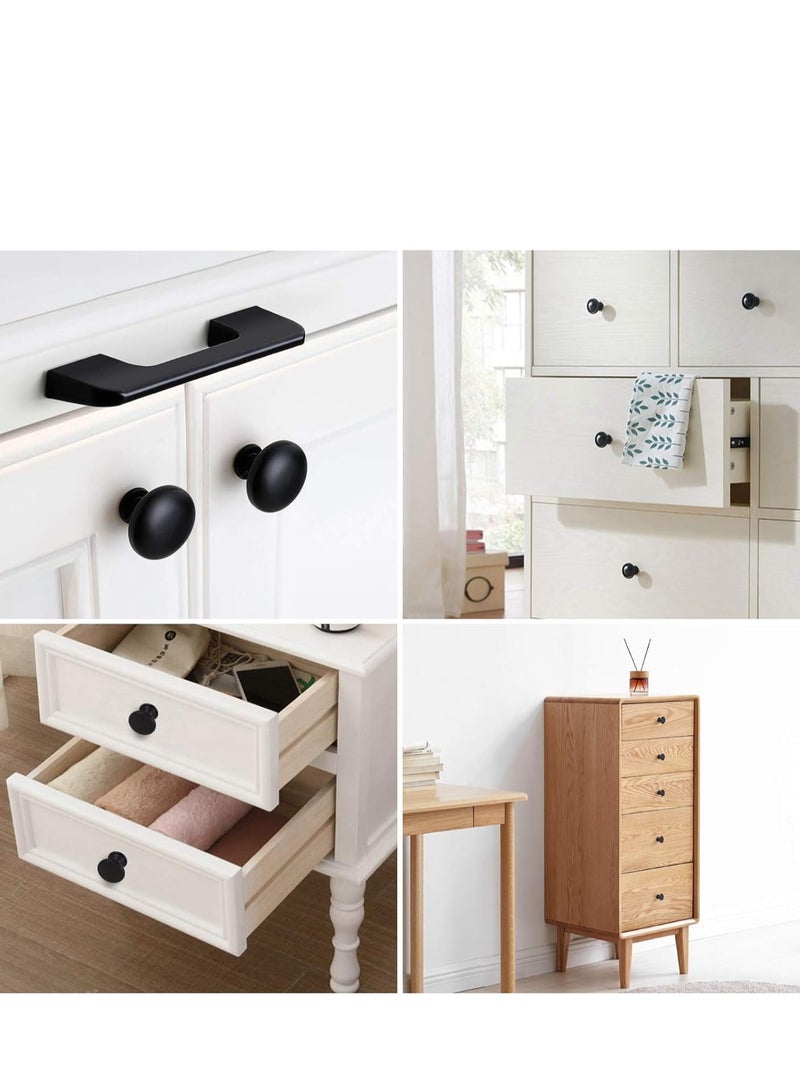 6-Pack Of Black Drawer Handles, Round Cabinet Handles, Add Modernity And Unique Charm To Your Cabinets, Meeting Your Various Furniture Needs! - Image 5