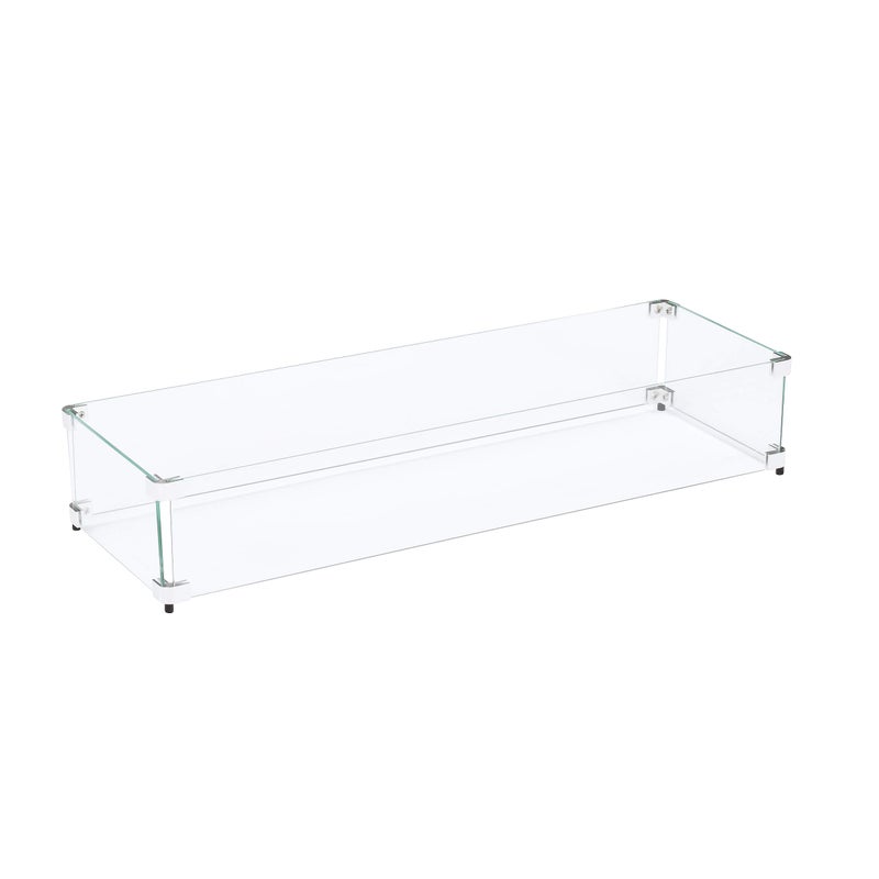 Celestial Fire Glass Celestial 355 x 115 x 6 Wind Guard fits Celestial 30 x 6 Fire Pit Burner Pan 