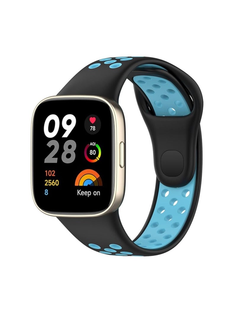 Strap For Xiaomi Redmi Watch 3 / Xiaomi Mi Watch Lite 3, [Breathable] Soft Silicone Strap, Two Tone Band, Silicone Replacement Strap - Image 1