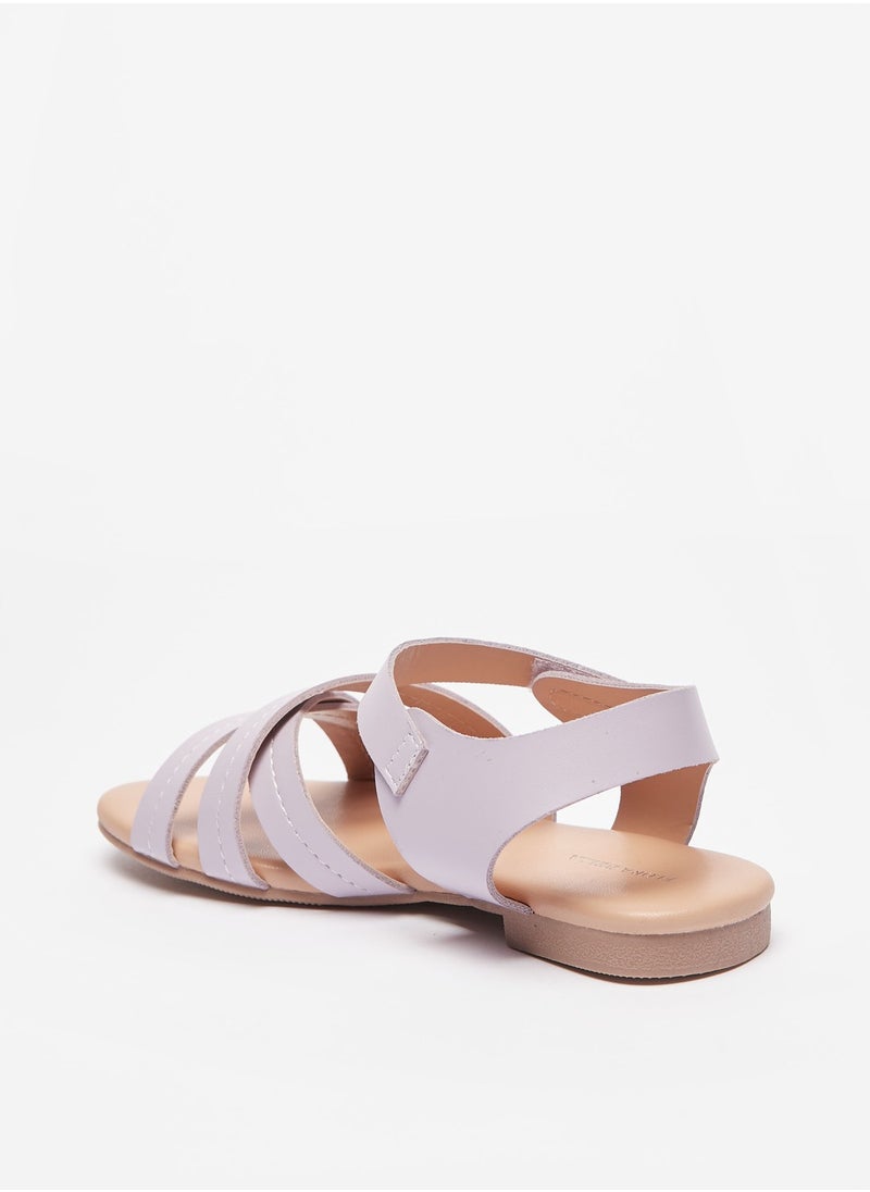 Flora Bella By Shoexpress - Girls Strappy Sandals with Hook and Loop Closure - Image 1