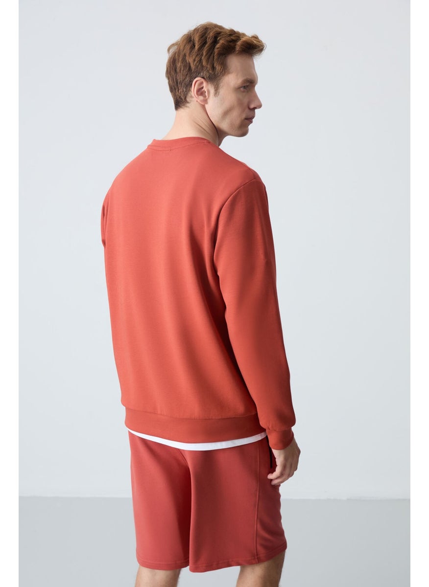 Tommy Life - Brick Basic O Neck Comfortable Form Men's Sweatshirt - 88053 - Image 1