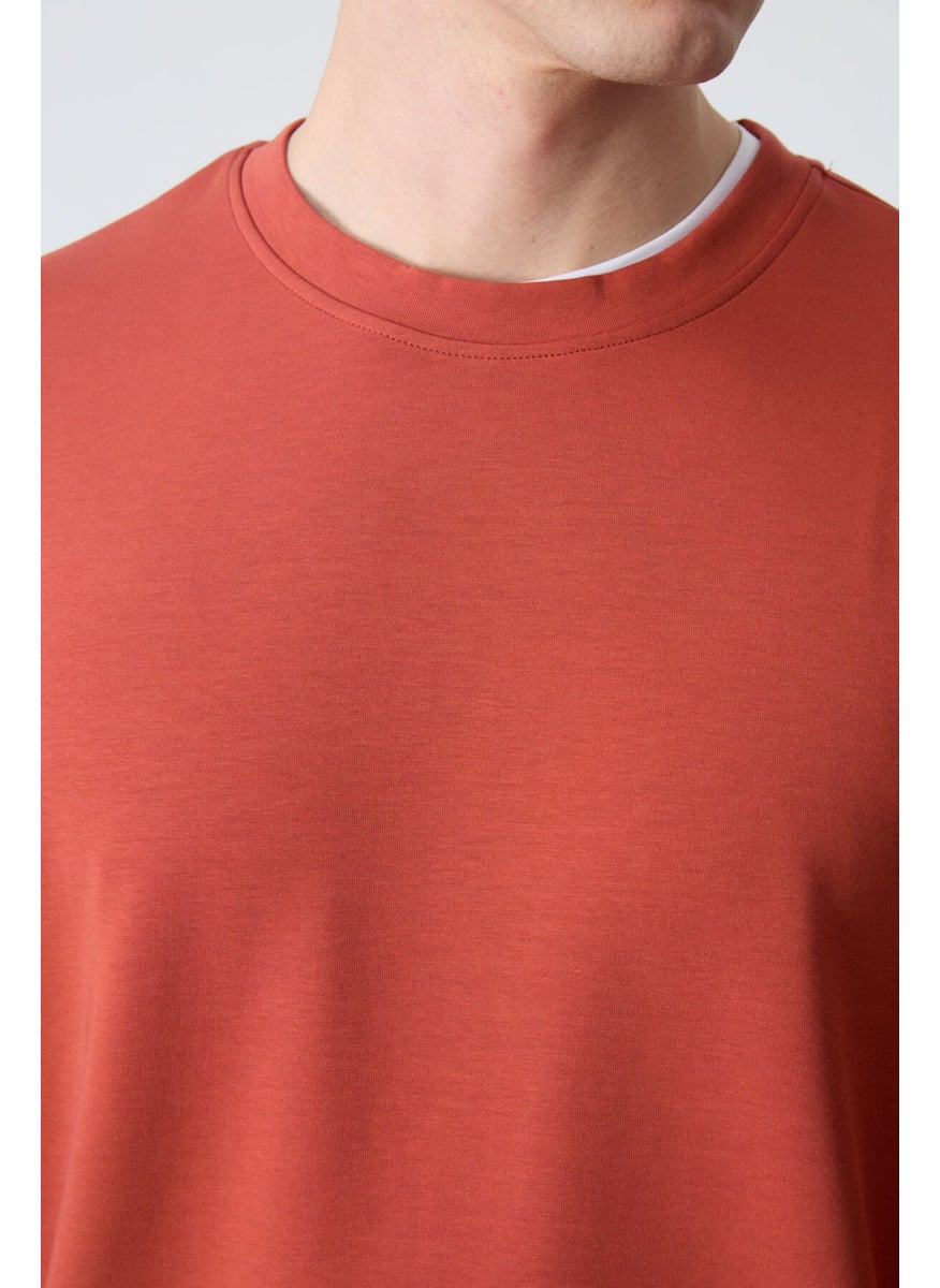 Tommy Life - Brick Basic O Neck Comfortable Form Men's Sweatshirt - 88053 - Image 1