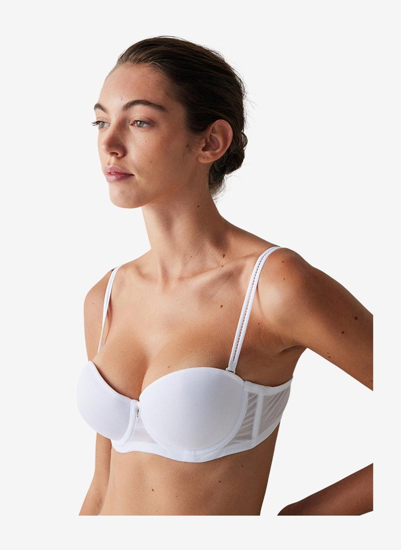 Penti Women Pop Up White Strapless Wired Padded Bra - Image 2