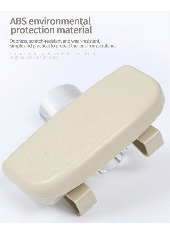 Sunglasses Holder for Car Visor, Universal Car Visor Sunglass Case, Auto Eyeglasses Organizer Protective Box (Off White) - Image 3