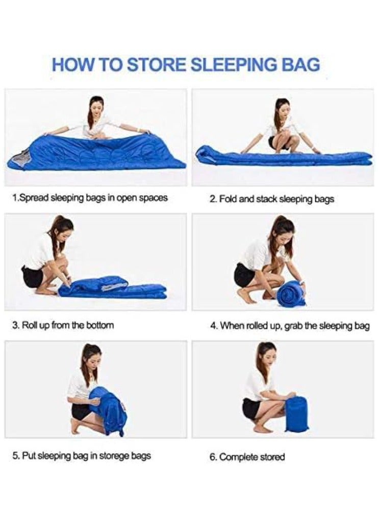 AROAQ Sleeping Bag,Cotton Hollow Filled 5-20 Degree for Backpacking/Hiking/Naturehike/Camping/Mountaineering with Compression Sac, Lightweight Sleeping Bags for Kids Adults Girls Women - Image 4