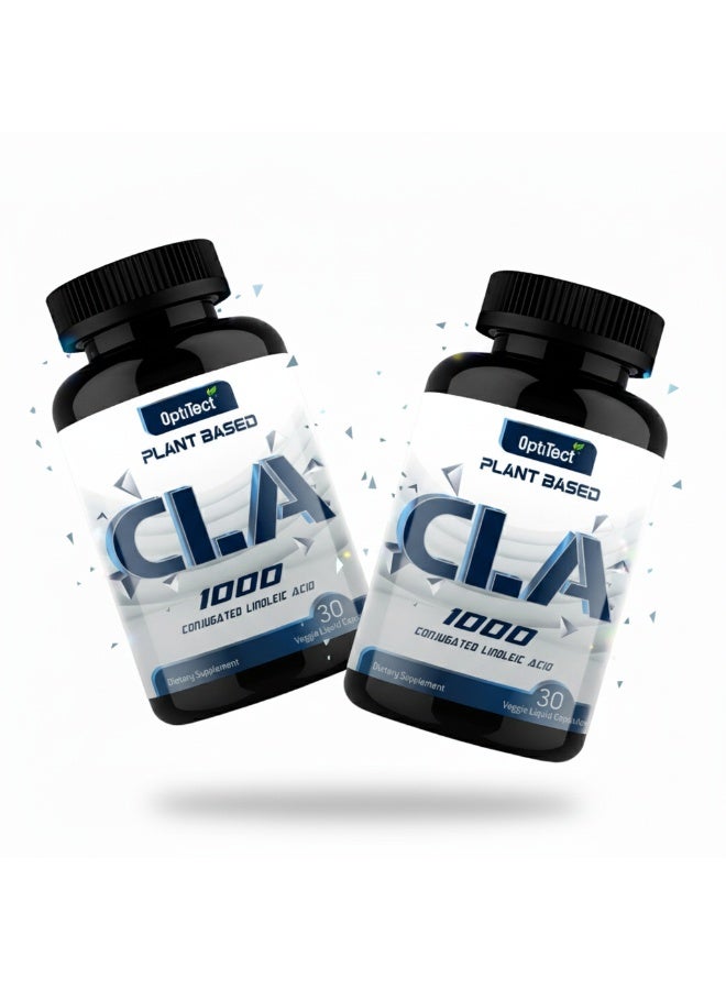 OptiTect CLA 1000 Mg Plant Based 30 Vegan Liquid Capsules, Pack of 2 - Image 1