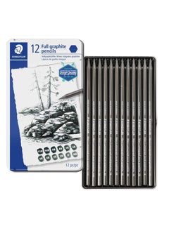 12-Piece Lumograph Pure Graphite Drawing And Sketching Pencils